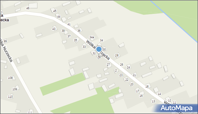 Wólka Nurzecka, Wólka Nurzecka, 29, mapa Wólka Nurzecka