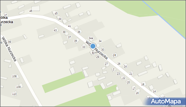 Wólka Nurzecka, Wólka Nurzecka, 31, mapa Wólka Nurzecka