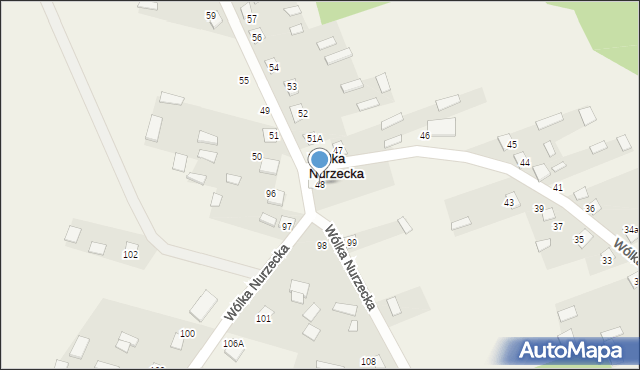 Wólka Nurzecka, Wólka Nurzecka, 48, mapa Wólka Nurzecka