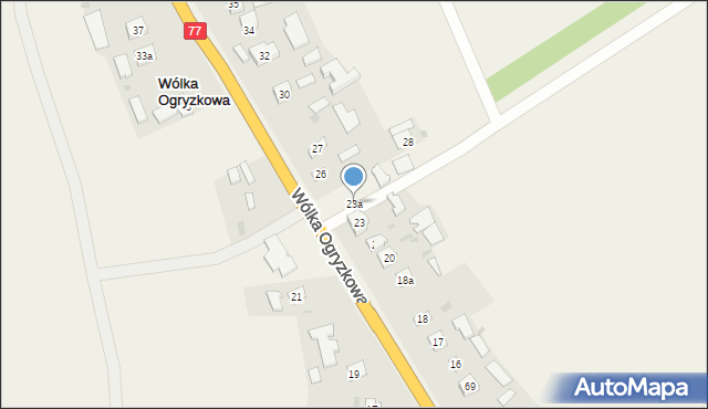 Wólka Ogryzkowa, Wólka Ogryzkowa, 23a, mapa Wólka Ogryzkowa