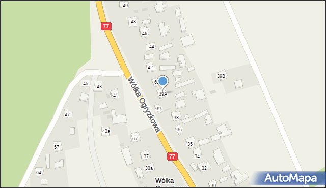 Wólka Ogryzkowa, Wólka Ogryzkowa, 39A, mapa Wólka Ogryzkowa