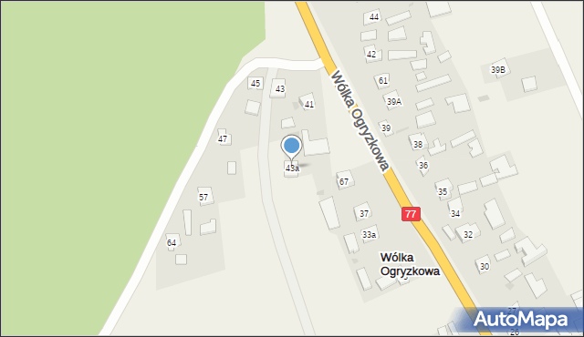 Wólka Ogryzkowa, Wólka Ogryzkowa, 43a, mapa Wólka Ogryzkowa