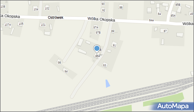 Wólka Okopska, Wólka Okopska, 96A, mapa Wólka Okopska