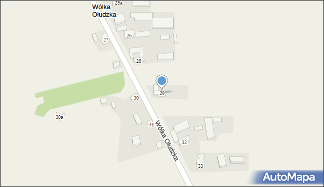 Wólka Ołudzka, Wólka Ołudzka, 29, mapa Wólka Ołudzka