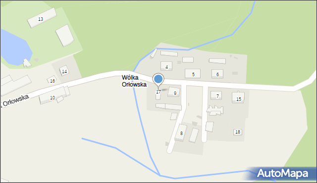 Wólka Orłowska, Wólka Orłowska, 17, mapa Wólka Orłowska