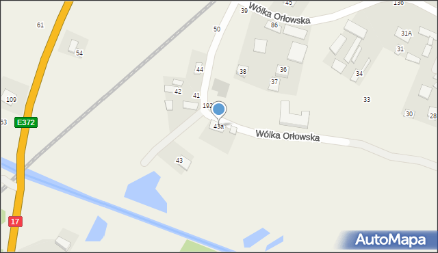 Wólka Orłowska, Wólka Orłowska, 43a, mapa Wólka Orłowska