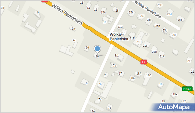 Wólka Panieńska, Wólka Panieńska, 9e, mapa Wólka Panieńska