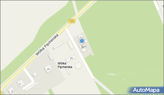 Wólka Pęcherska, Wólka Pęcherska, 1B, mapa Wólka Pęcherska