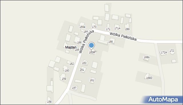 Wólka Pełkińska, Wólka Pełkińska, 163A, mapa Wólka Pełkińska