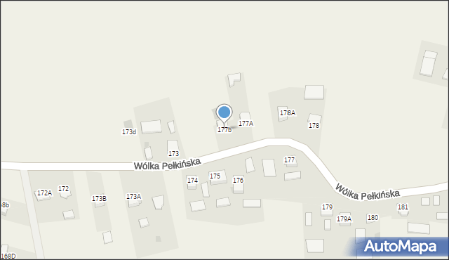 Wólka Pełkińska, Wólka Pełkińska, 177b, mapa Wólka Pełkińska