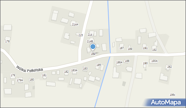 Wólka Pełkińska, Wólka Pełkińska, 184, mapa Wólka Pełkińska