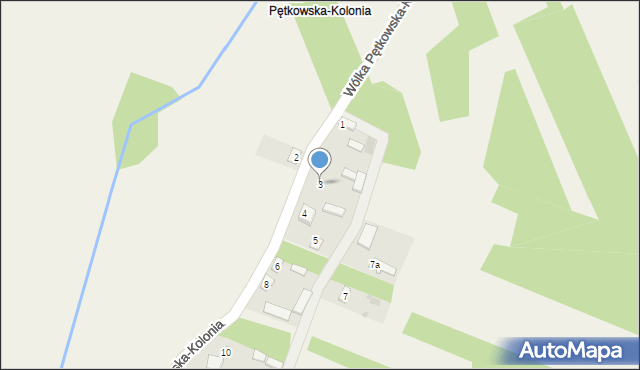 Wólka Pętkowska, Wólka Pętkowska-Kolonia, 3, mapa Wólka Pętkowska