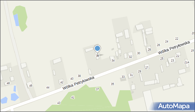 Wólka Petryłowska, Wólka Petryłowska, 36, mapa Wólka Petryłowska