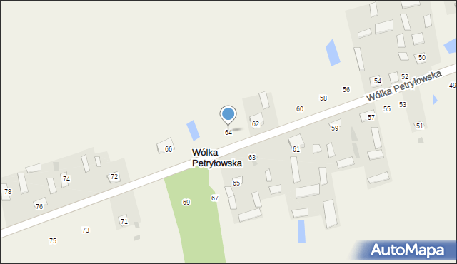 Wólka Petryłowska, Wólka Petryłowska, 64, mapa Wólka Petryłowska