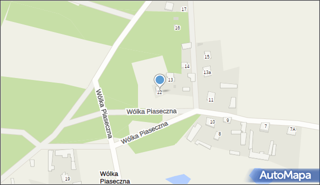 Wólka Piaseczna, Wólka Piaseczna, 12, mapa Wólka Piaseczna