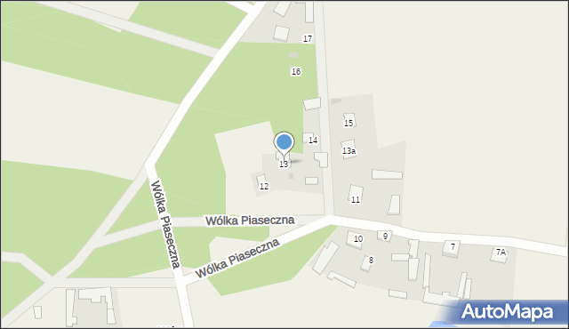 Wólka Piaseczna, Wólka Piaseczna, 13, mapa Wólka Piaseczna