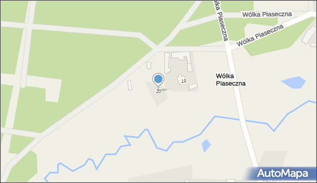 Wólka Piaseczna, Wólka Piaseczna, 20, mapa Wólka Piaseczna