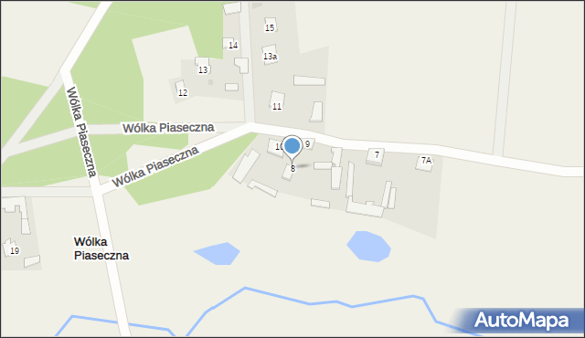 Wólka Piaseczna, Wólka Piaseczna, 8, mapa Wólka Piaseczna