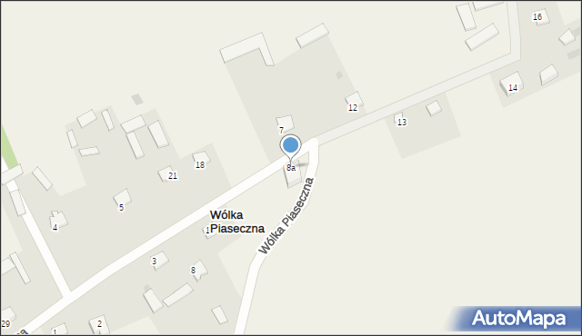 Wólka Piaseczna, Wólka Piaseczna, 8a, mapa Wólka Piaseczna