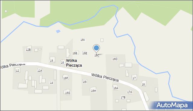 Wólka Piecząca, Wólka Piecząca, 16C, mapa Wólka Piecząca