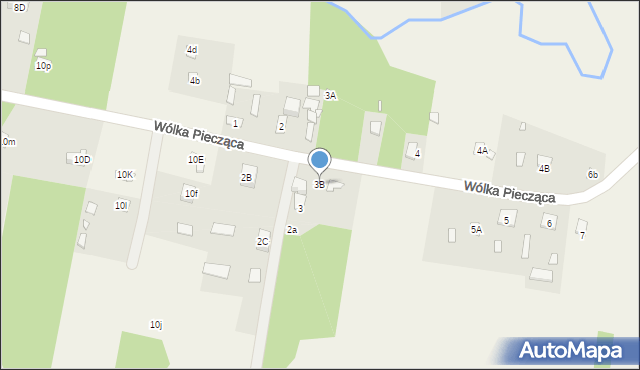 Wólka Piecząca, Wólka Piecząca, 3B, mapa Wólka Piecząca