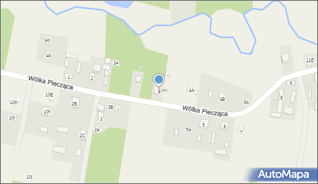 Wólka Piecząca, Wólka Piecząca, 4, mapa Wólka Piecząca