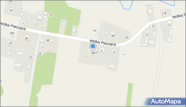 Wólka Piecząca, Wólka Piecząca, 5A, mapa Wólka Piecząca