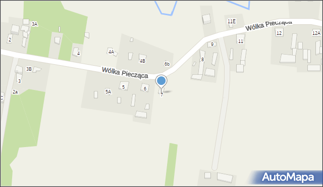 Wólka Piecząca, Wólka Piecząca, 7B, mapa Wólka Piecząca