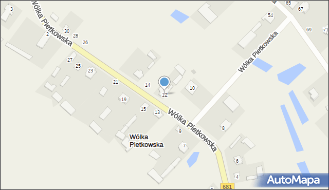 Wólka Pietkowska, Wólka Pietkowska, 12, mapa Wólka Pietkowska