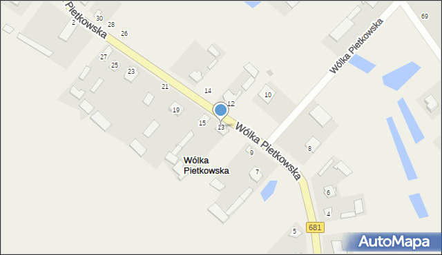 Wólka Pietkowska, Wólka Pietkowska, 13, mapa Wólka Pietkowska