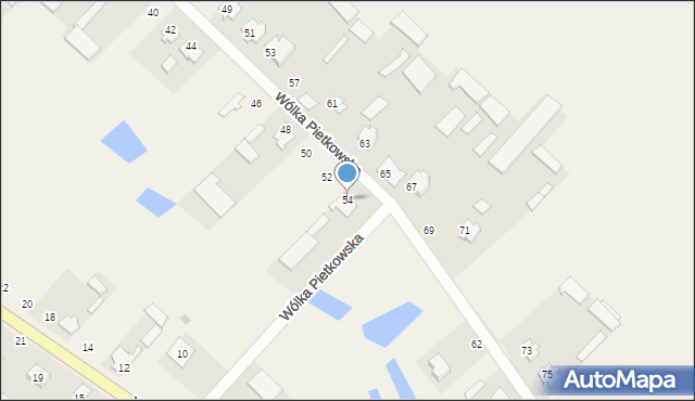 Wólka Pietkowska, Wólka Pietkowska, 54, mapa Wólka Pietkowska