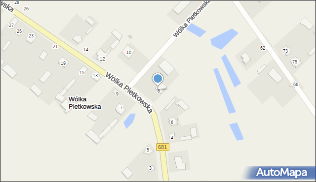 Wólka Pietkowska, Wólka Pietkowska, 8, mapa Wólka Pietkowska