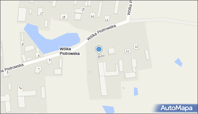 Wólka Piotrowska, Wólka Piotrowska, 10, mapa Wólka Piotrowska