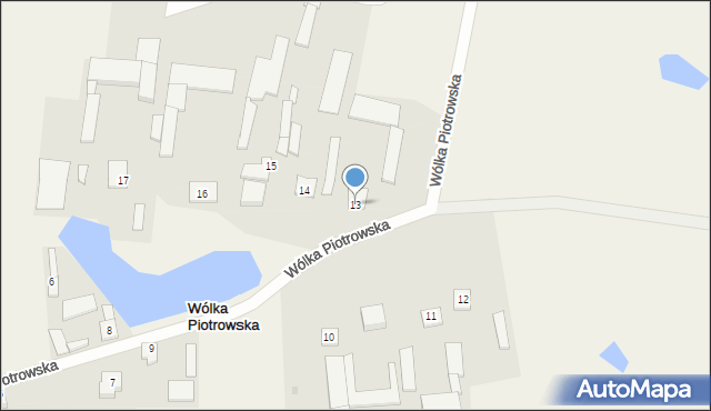 Wólka Piotrowska, Wólka Piotrowska, 13, mapa Wólka Piotrowska