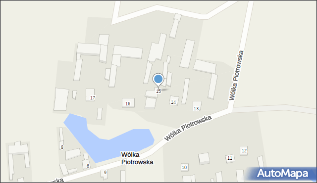 Wólka Piotrowska, Wólka Piotrowska, 15, mapa Wólka Piotrowska