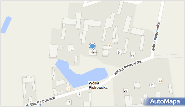 Wólka Piotrowska, Wólka Piotrowska, 16, mapa Wólka Piotrowska