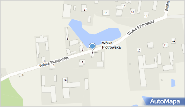 Wólka Piotrowska, Wólka Piotrowska, 9, mapa Wólka Piotrowska