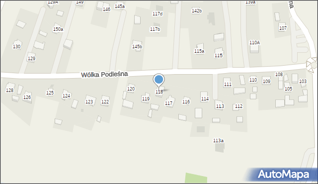 Wólka Podleśna, Wólka Podleśna, 118, mapa Wólka Podleśna