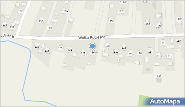 Wólka Podleśna, Wólka Podleśna, 122, mapa Wólka Podleśna