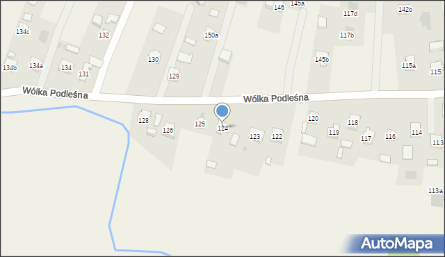 Wólka Podleśna, Wólka Podleśna, 124, mapa Wólka Podleśna