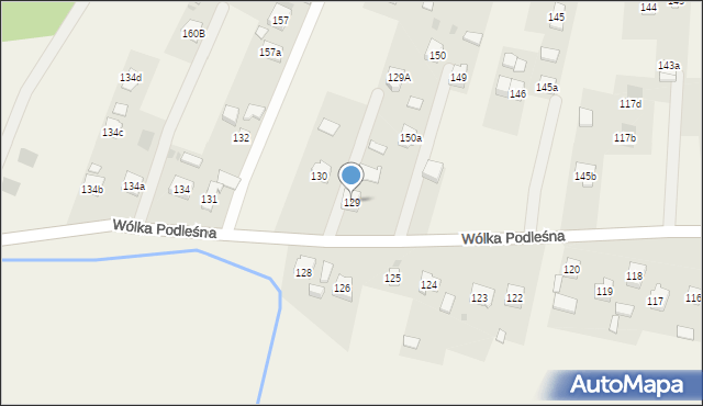 Wólka Podleśna, Wólka Podleśna, 129, mapa Wólka Podleśna