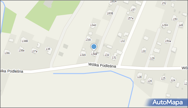 Wólka Podleśna, Wólka Podleśna, 134a, mapa Wólka Podleśna