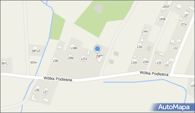 Wólka Podleśna, Wólka Podleśna, 136, mapa Wólka Podleśna