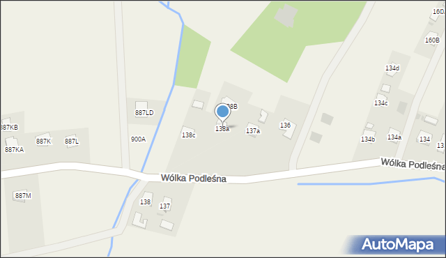 Wólka Podleśna, Wólka Podleśna, 138a, mapa Wólka Podleśna