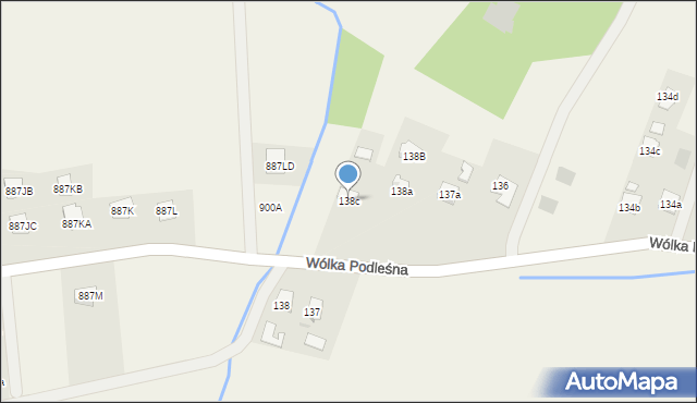 Wólka Podleśna, Wólka Podleśna, 138c, mapa Wólka Podleśna