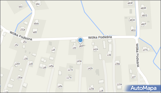 Wólka Podleśna, Wólka Podleśna, 143, mapa Wólka Podleśna