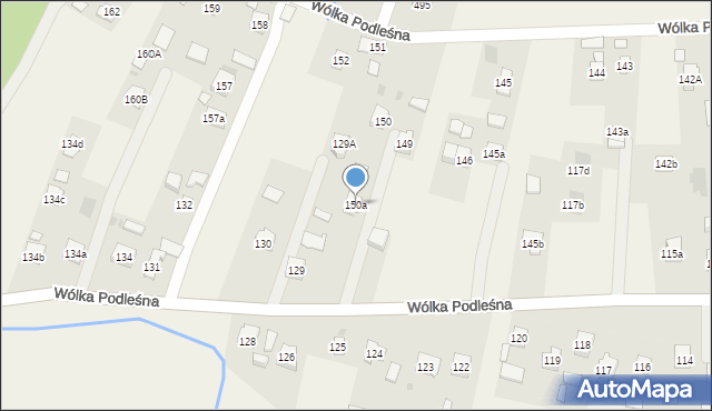 Wólka Podleśna, Wólka Podleśna, 150a, mapa Wólka Podleśna