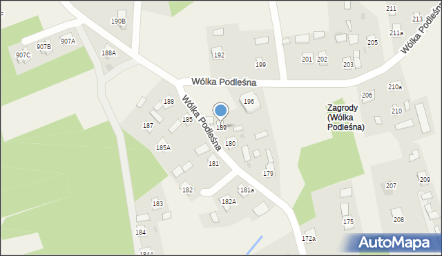 Wólka Podleśna, Wólka Podleśna, 189, mapa Wólka Podleśna