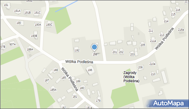 Wólka Podleśna, Wólka Podleśna, 199, mapa Wólka Podleśna