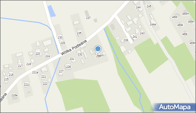 Wólka Podleśna, Wólka Podleśna, 238, mapa Wólka Podleśna